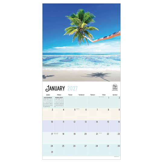 2027 Beaches Wall Calendar